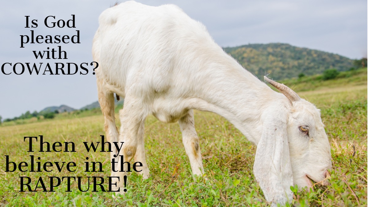 Rapture, goat food - not sheep food.